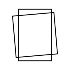 Frame vector icons set. Double Frame illustration sign collection. cadre symbol or logo.