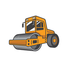 steamroller illustration, vector art.