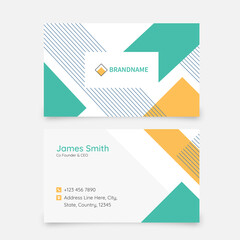 Fototapeta premium Abstract Business Or Visiting Card In Front And Back Side.