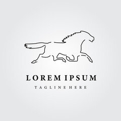 horse running logo vector illustration design graphic