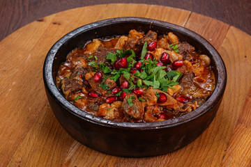 Georgian traditional cuisine - meat with potato