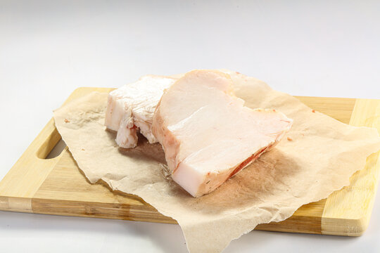 Raw lamb tail fat isolated