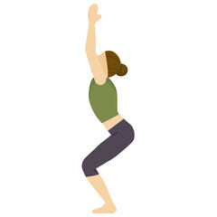 yoga pose flat icon