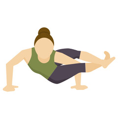 Obraz na płótnie Canvas yoga pose flat icon
