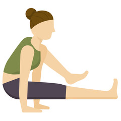 yoga pose flat icon