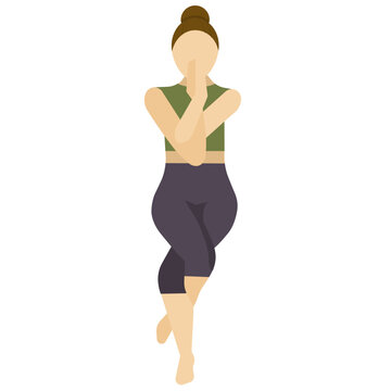 yoga pose flat icon