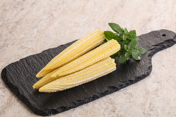 Vegan food - raw baby corn