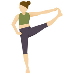 yoga pose flat icon