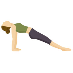 yoga pose flat icon