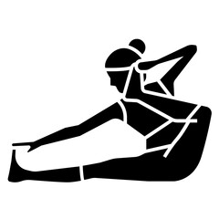 yoga pose glyph icon