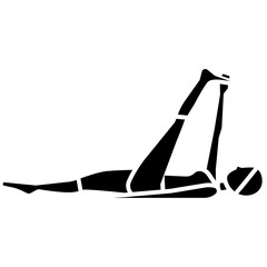 yoga pose glyph icon