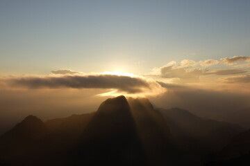 sunset in the mountains, Doi Chiang Dao,Chiang mai, thailand