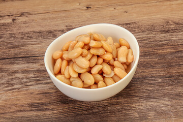 White beans kidney in the bowl