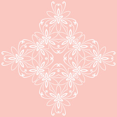 Fototapeta premium Oriental pattern with arabesques and floral white elements. Traditional classic ornament. Vintage pattern with arabesques
