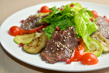 salad with meat