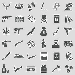 Garbage Icons. Sticker Design. Vector Illustration.