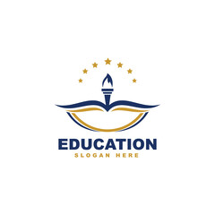 Education logo template design vector icon illustration.