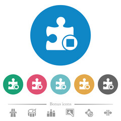 Stop plugin flat round icons