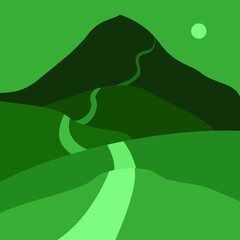 Fototapeta premium landscape with mountains