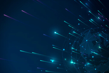 Blue futuristic networking technology