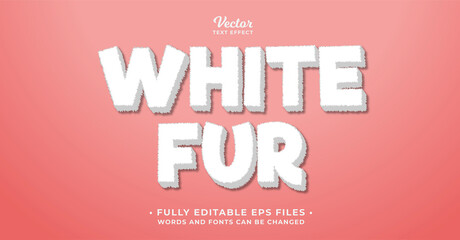 cat fur text effect editable eps cc. words and fonts can be changed