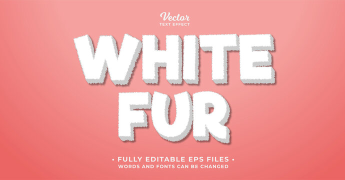 Cat Fur Text Effect Editable Eps Cc. Words And Fonts Can Be Changed