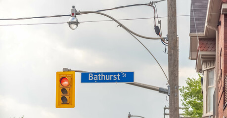 The Bathurst Street sign.