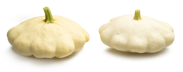 patty pan sqash isolated on white