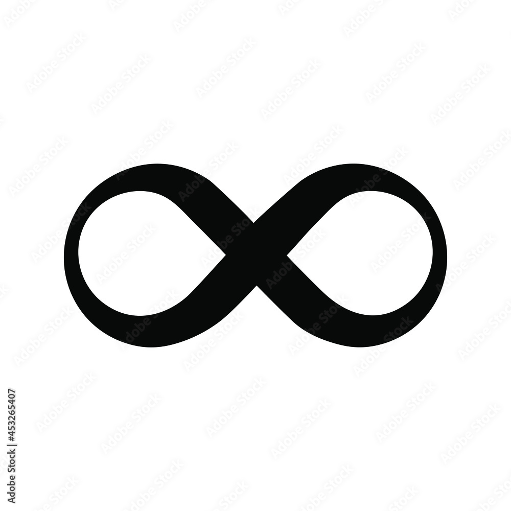 Wall mural infinity icon vector set. mobius loop shape illustration sign collection. unlimited symbol. forever 
