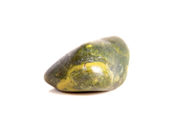 Macro mineral stone jasper on a white background