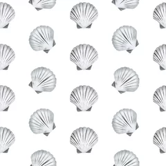 Wall murals Ocean animals Seamless pattern of seashells. For fabric, sketchbook, wallpaper, wrapping paper.