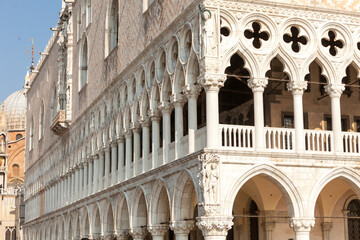 Fototapeta premium Architecture in St Mark's Square (Piazza San Marco in Italian), Venice, Italy. 