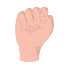 fist hand flat icon