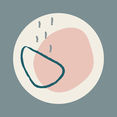 Minimal abstract doodle social story highlight design resource
