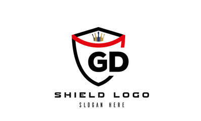Obraz premium GD king shield latter logo vector