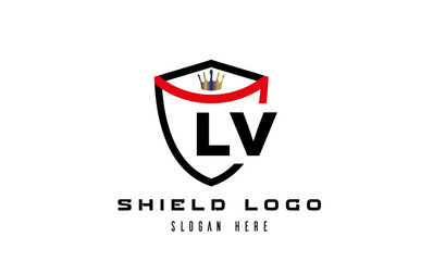 ,  king shield latter logo vector