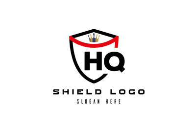 HQ king shield latter logo vector