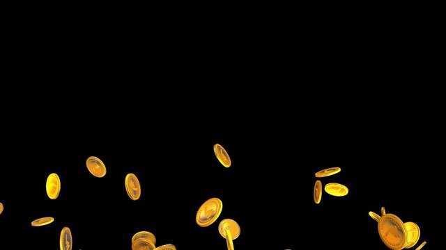 Indian rupees falling footage