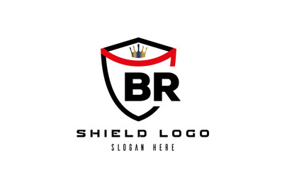 BR king shield latter logo vector