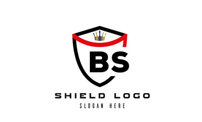 BS king shield latter logo vector