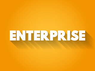 Enterprise text quote, business concept background