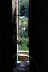 streets old village Pitigliano Italy