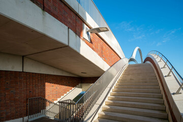 Fototapeta premium The city bridge in Nijmegen is also called the Crossing in memory of the crossing of the Allies at this place in 1944, Gelderland province, The Netherlands