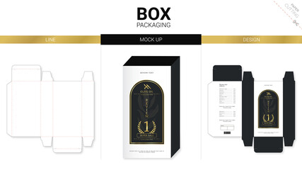 winner Box packaging and mockup die cut template