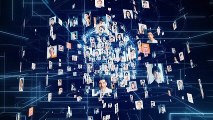 Social networking service concept. Global communication network. - Powered by Adobe