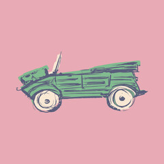 toy car - hand drawn style vector