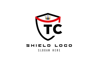 king shield TC latter logo vector