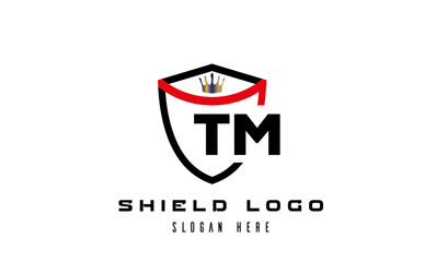 king shield TM latter logo vector