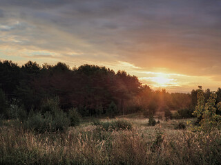 sunset in the mountains