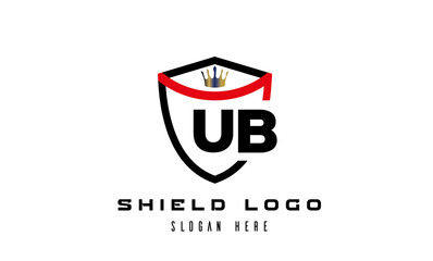 king shield UB latter logo vector